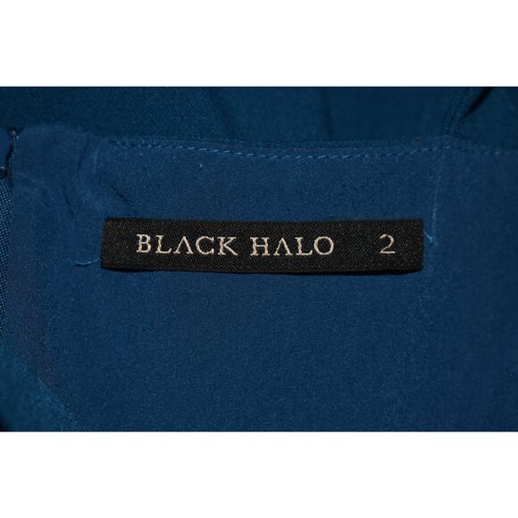 BLACK HALO $345 Sleeveless Skinny Ankle Length Bene Jumpsuit Blue Size 2 - Picture 3 of 3